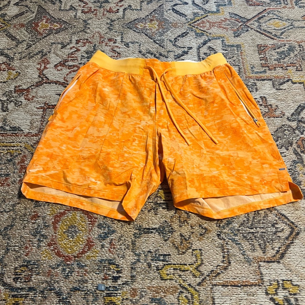 Lululemon Athletica Orange Shorts 7” inseam